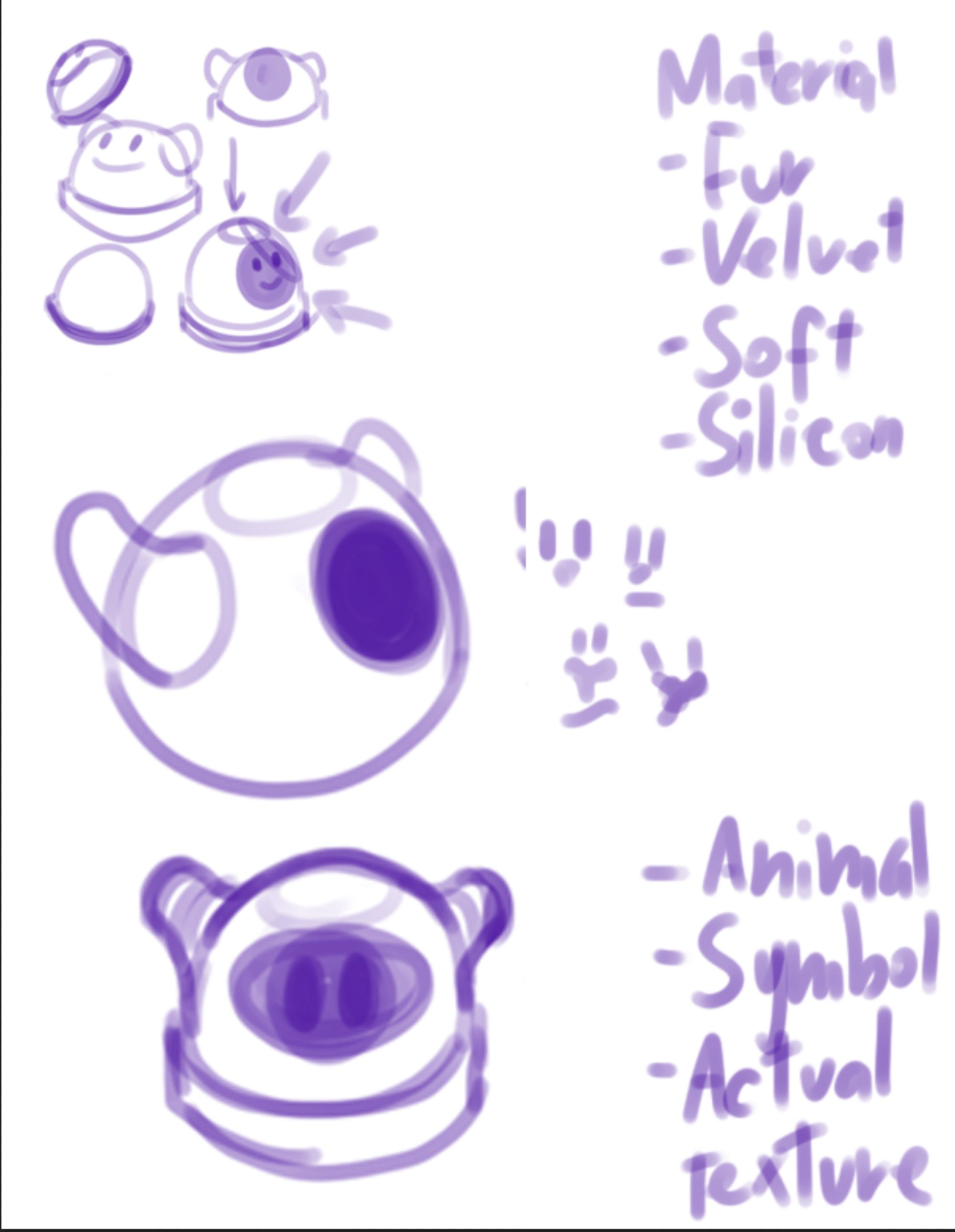 concept sketches of gotchi design